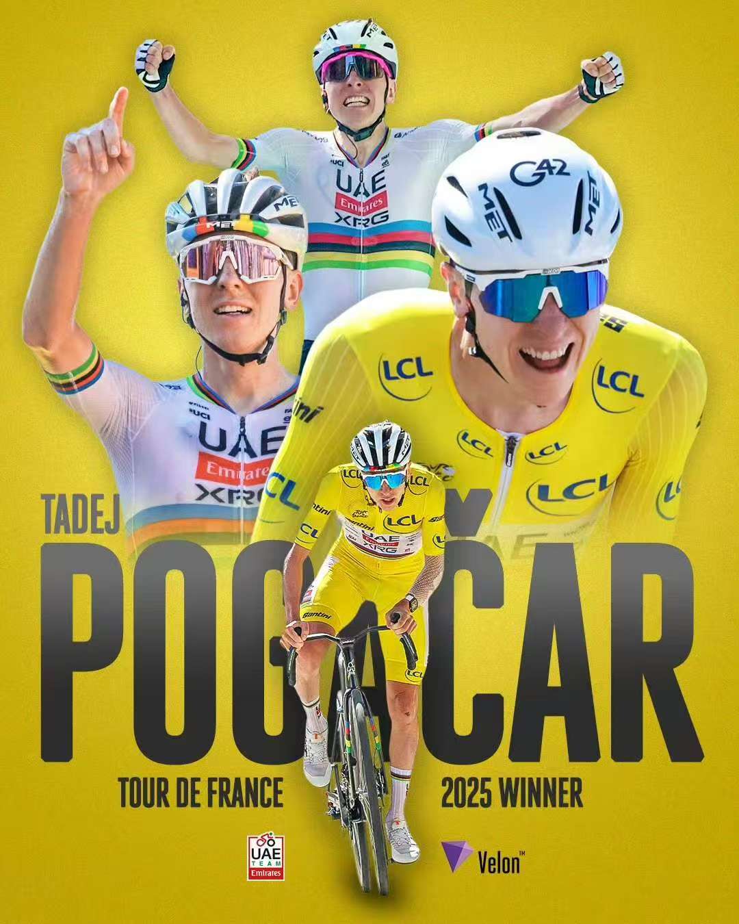 Pogačar vandt Tour de France-titlen for fjerde gang i sin karriere